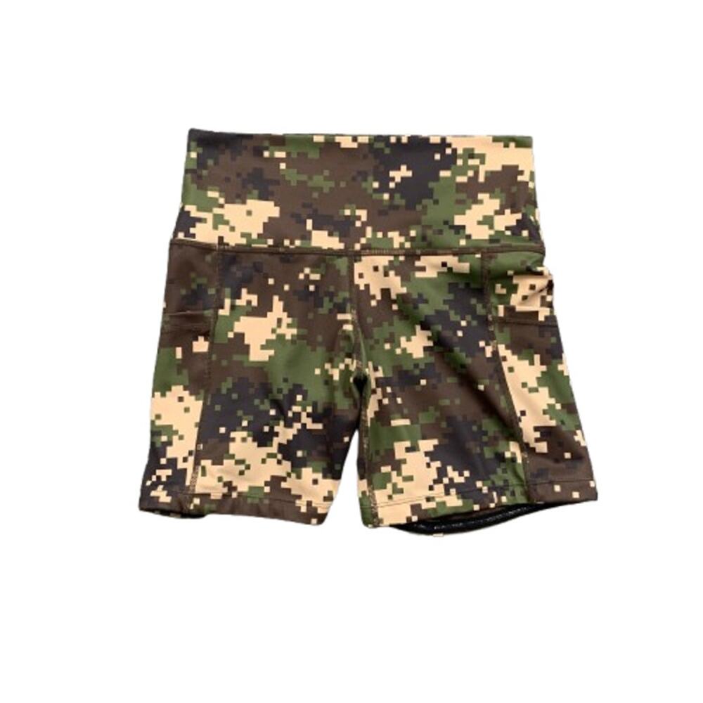 Constantly Varied Gear Shorts Womens XS Avocado Digital Pixel High Waist Pockets